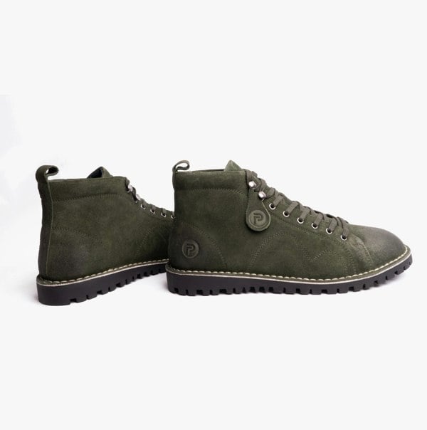 Popps 1961 MOD Mens Suede Boots Green