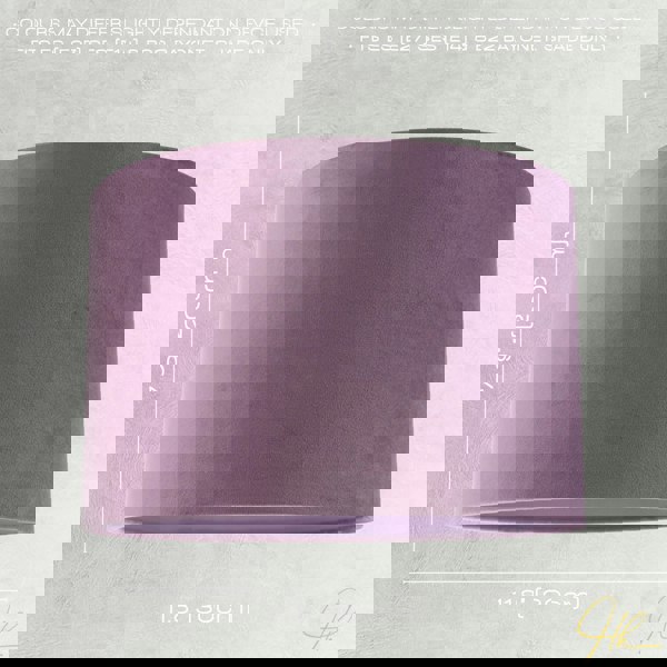 Soft Velvet Dark Lilac Fabric Round Lamp Shade for Table or Pendant Image 5