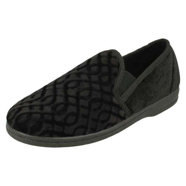 Mens Slippers Pattern Detailed Full Slipper Leo
