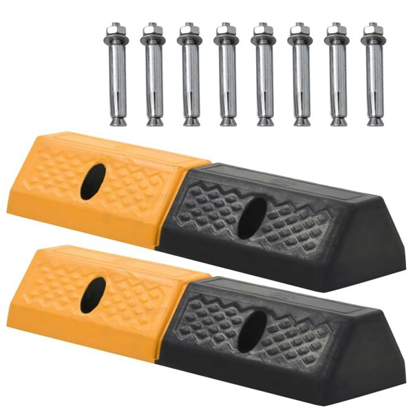 Berkfield Parking Blocks 2 pcs Rubber 49x15x9 cm