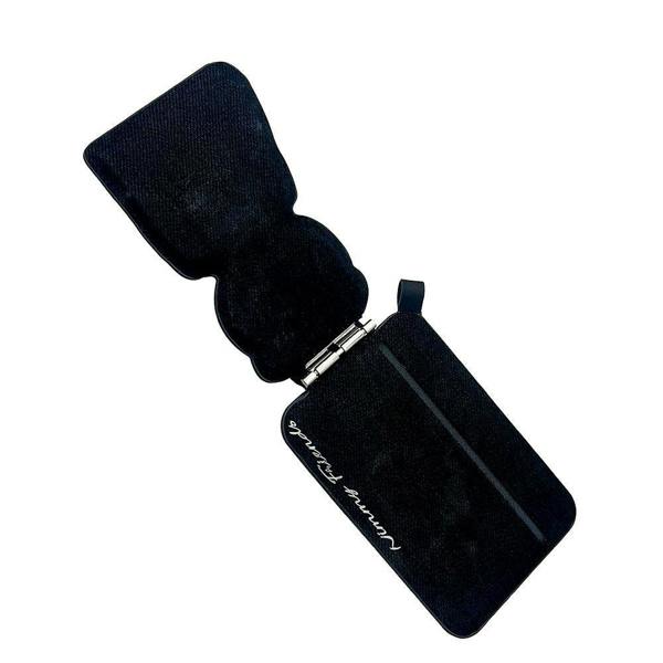 Nimmy Friends Nimmy Fashion & Cute Black Cat Series Embroidery Magnetic Stand with MagSafe Black - N-CXMC-ZJKT-03