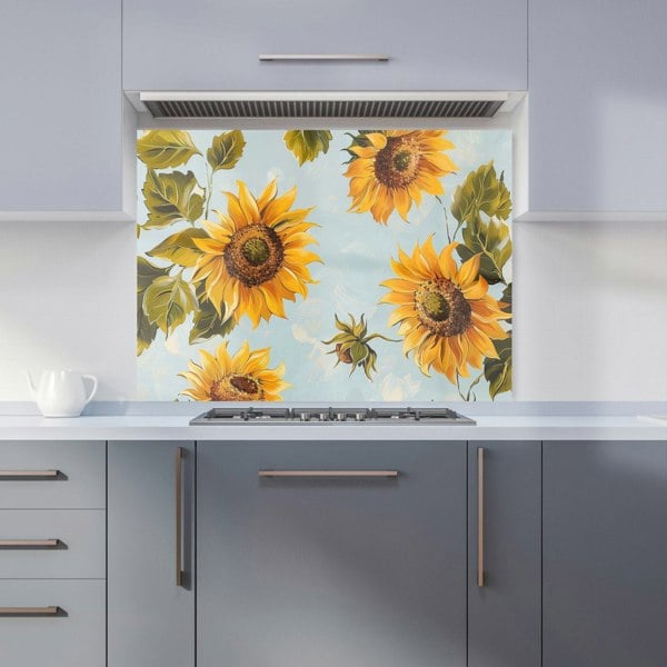 Warren Reed - Designer Summer Sunflowers Kitchen Splashback