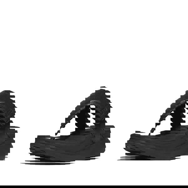 FitFlop F-MODE GO Womens Toe Post Sandals All Black