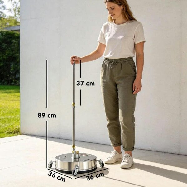 Bobobiy Pressure Washer Surface Cleaner 3600 PSI Power Washer Rotary Surface Cleaner with 4 Wheels for Driveways