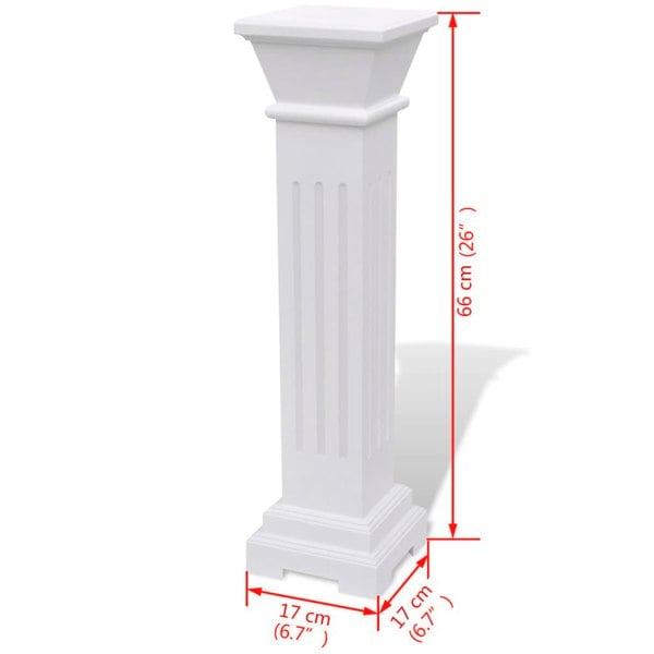 Berkfield Classic Square Pillar Plant Stand MDF
