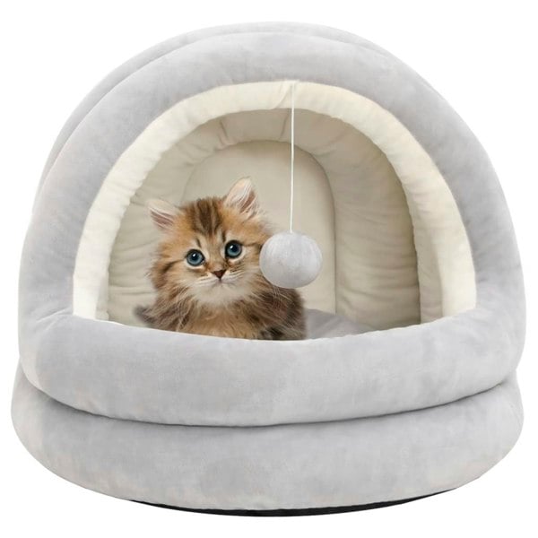 Berkfield Cat Bed 50x50x45 cm Grey and Cream