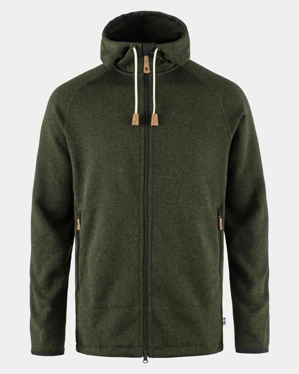 Fjallraven Ovik Fleece Hoodie - Deep Forest 662 | CHO | Designer Mens Hoodies