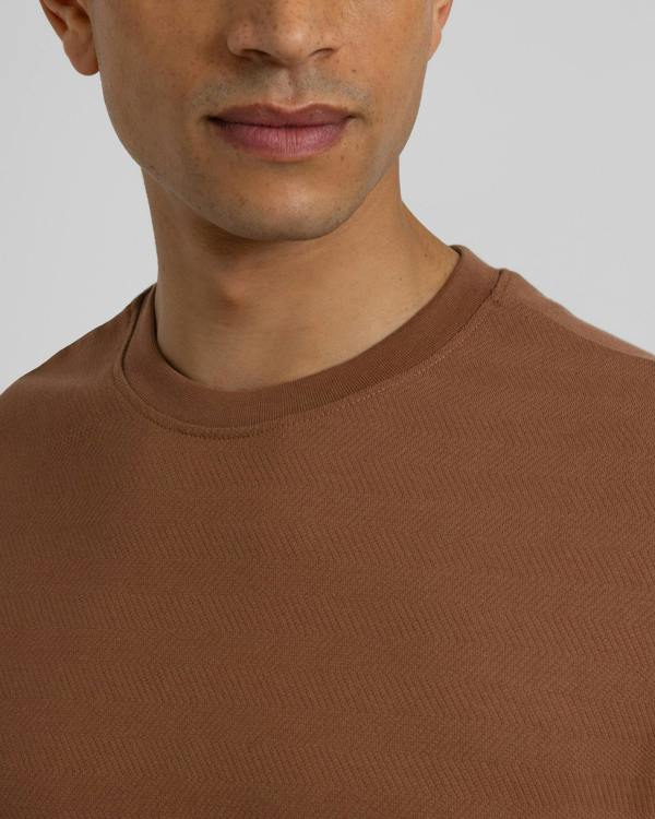 Steel & Jelly Hanbury - Herringbone Jacquard Texture T-Shirt