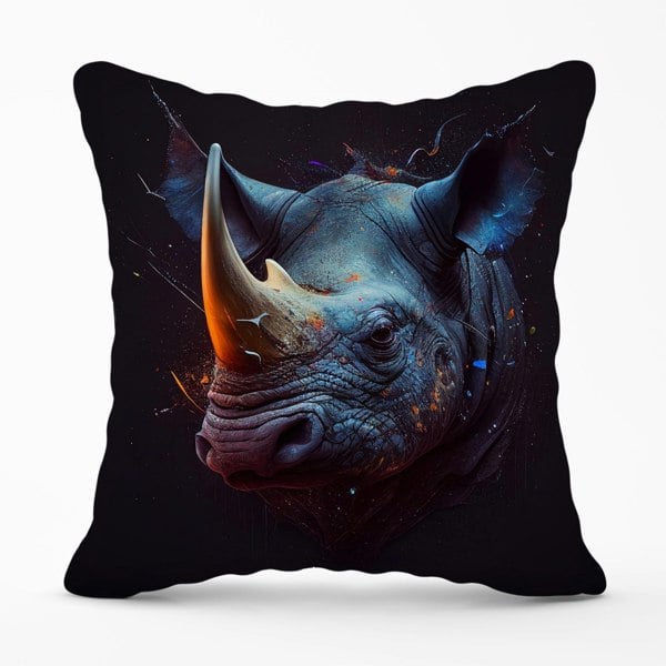 Warren Reed Rhino Face Splashart Cushions