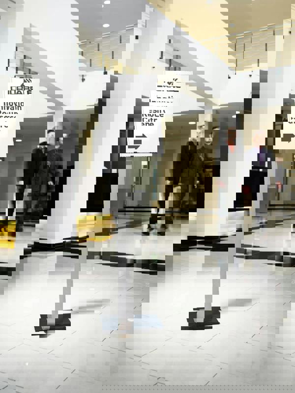 Durable INFO SIGN Aluminium Display Panel Info Floor Stand A3 | 1.25m | Silver