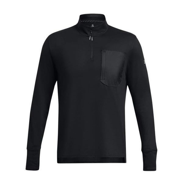 Under Armour Mens Trail Run Quarter Zip Top - Black