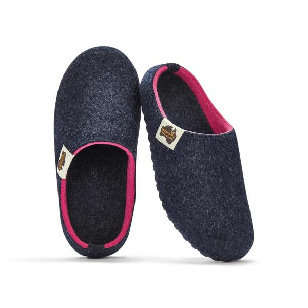 Gumbies Outback Women's Slippers - Navy & Pink