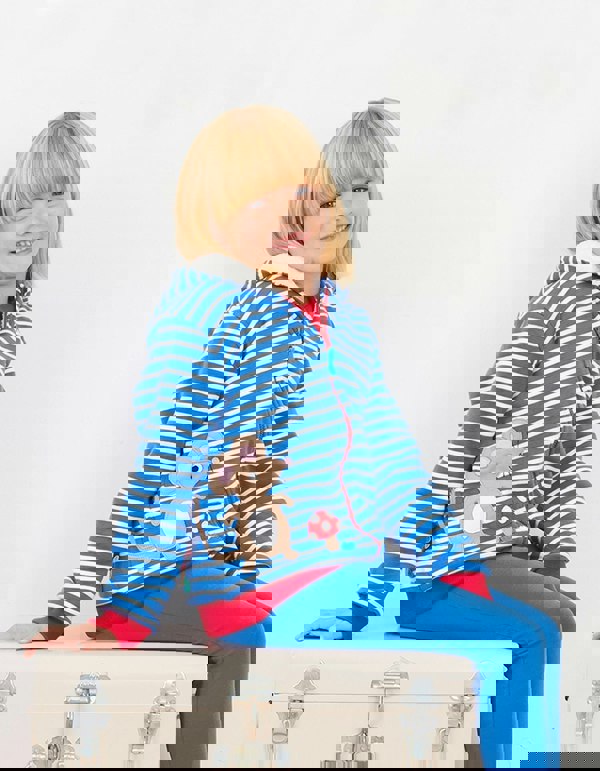 Organic Mouse and Mushroom Applique Hoodie - Toby Tiger UK Retail