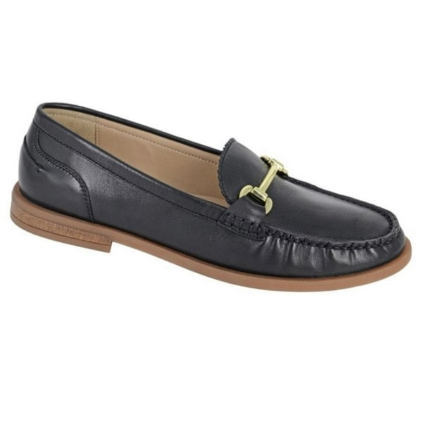 Cipriata Womens/Ladies Nicolosa Leather Saddle Loafers - Black