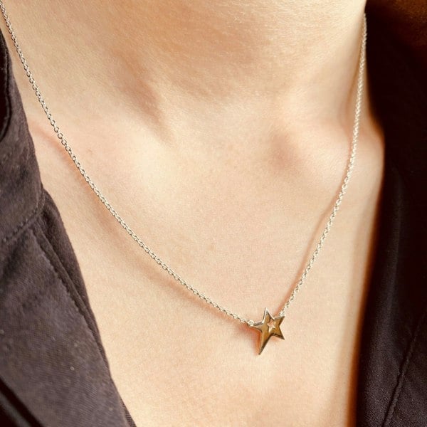 Sterling Silver Seren Star Necklace - Reeves & Reeves