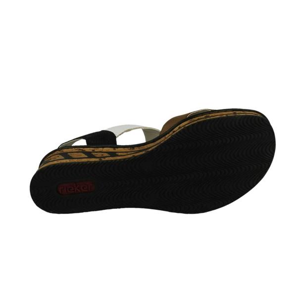 Rieker Ladies Rieker Buckle Detailed Wedge Sandal 68176