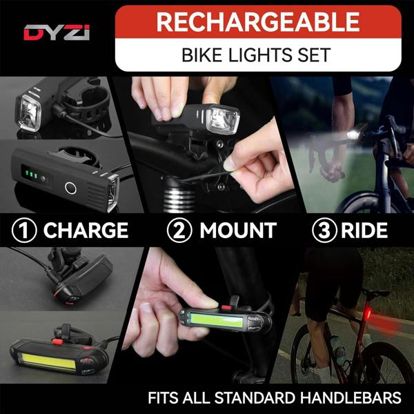 Luminx-250 dyzi bike light set rechargeable