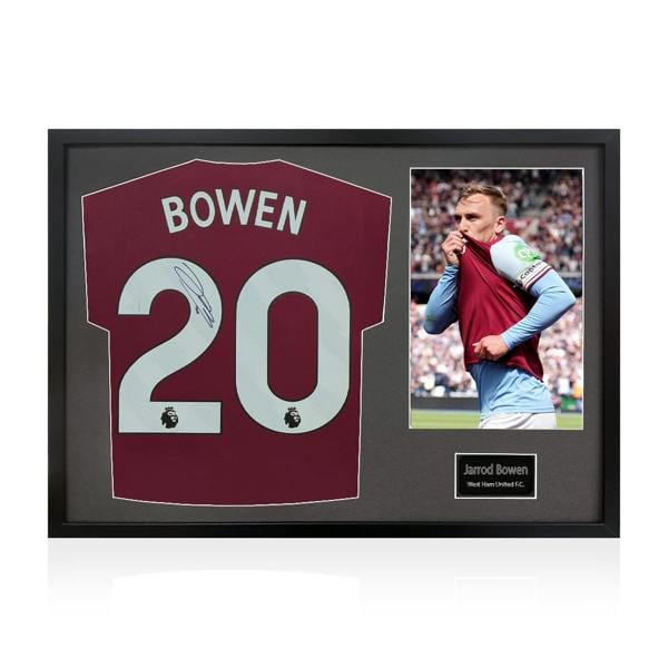 Jarrod Bowen Signed West Ham United Shirt Classic Frame