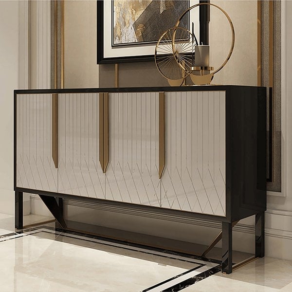 S912 Sideboard, Khaki & Gold-Weilai Concept-Weilai Concept