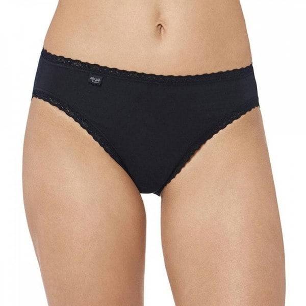 Sloggi 24/7 3-Pack Cotton Lace Tai Brief, Black