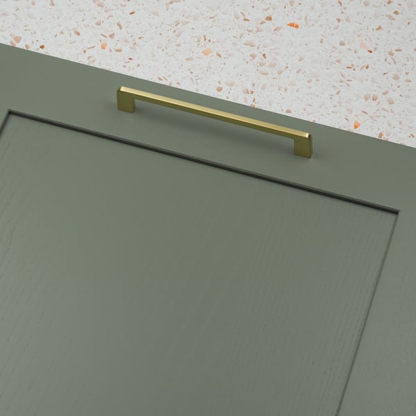 Handle & Home 160mm Brushed Brass Squared D Handle