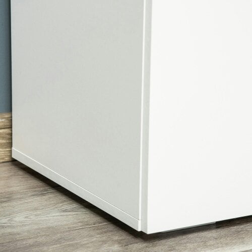 Wyld Haus Cosofi White Wood Freestanding Storage Cabinet 2 Doors 2 Shelves