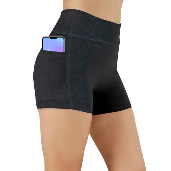 OOOOO Women's Joggers Shorts Quick Drying Breathable with Side Pocket, Navy