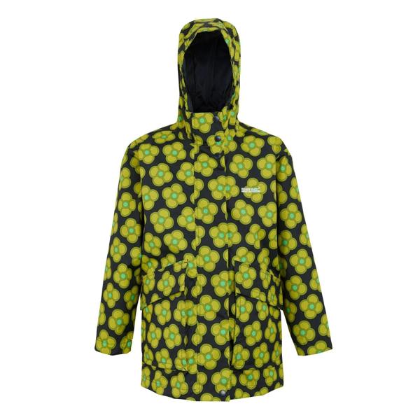 Regatta Childrens/Kids Orla Kiely Swing Spinning Flower Waterproof Jacket - Navy - 