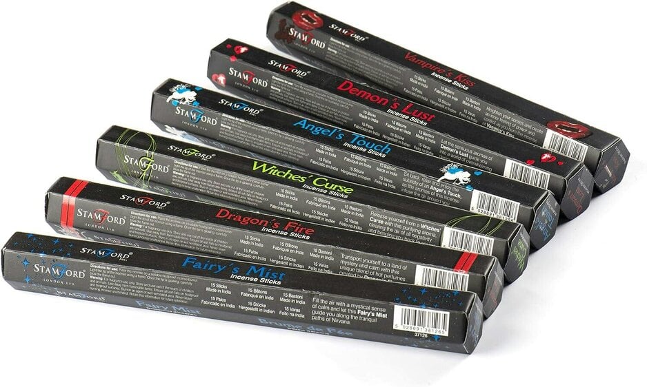 Stamford 37323 Mythical Variety Incense Sticks Gift Set, 6 packs x 15 sticks