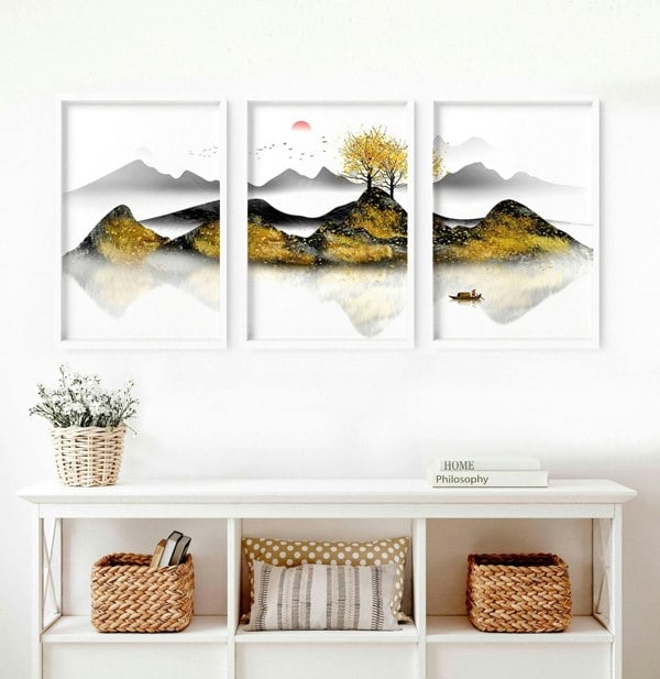 Japandi wall art | set of 3 framed wall art