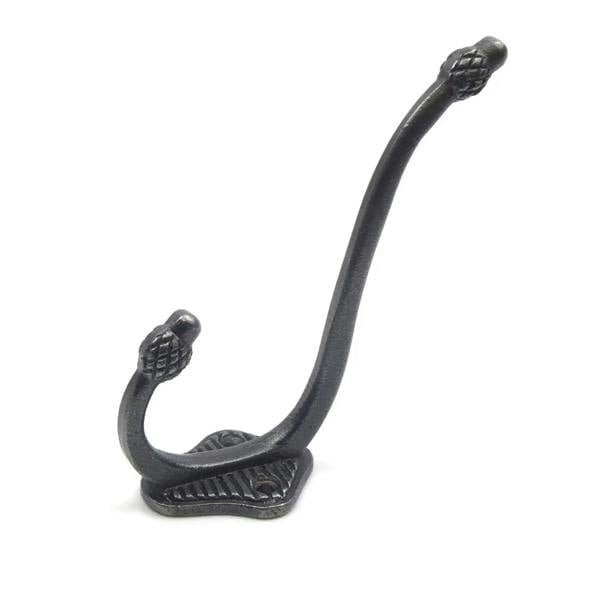 Hat and Coat Hook Pineapple Tipped Cast Antique Iron 115mm - Pack of 4