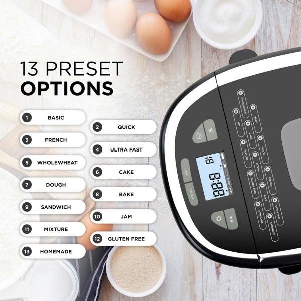 DMD Collective Electric Bread Maker Machine with 13 Programs & Delay Timer