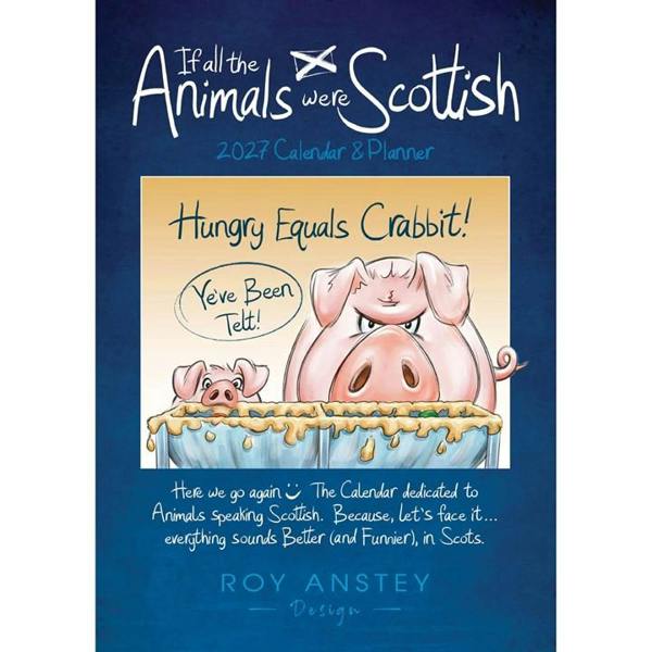 Roy Anstey, If All Animals Were Scottish A4 Family Planner 2027, Family Planners, Month To View, Animals, Gift