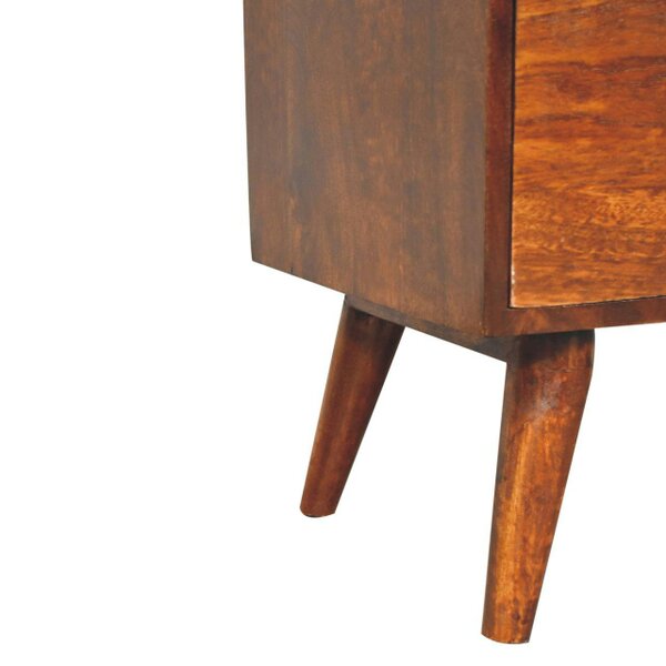 Wyld Haus Cortona Antique Mango Wood Raised Back Bedside Table