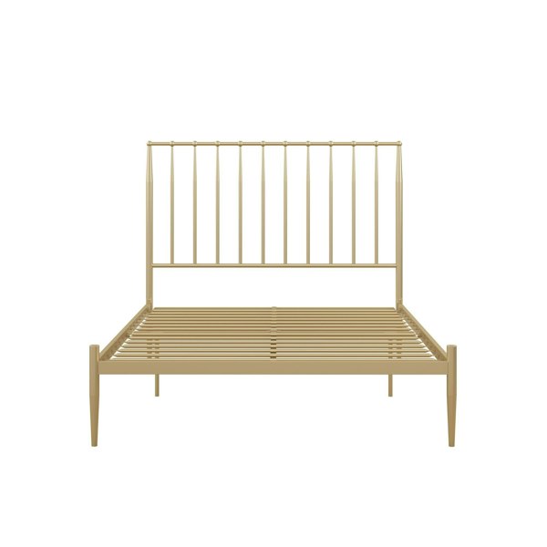 Dorel Home Giulia Modern Metal Bed Gold Look - Double