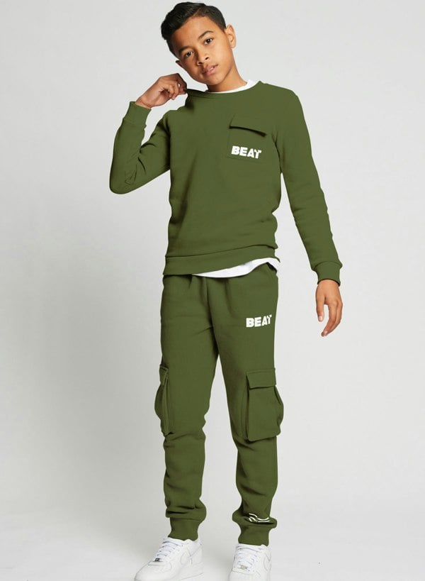 Beat Boyz Club Nemesis Cargo Sweat Top - Khaki
