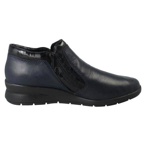 Rieker Ladies Rieker Ankle Boots With Double Zip L4883