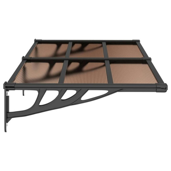 Berkfield Door Canopy Black 152.5x90 cm Polycarbonate