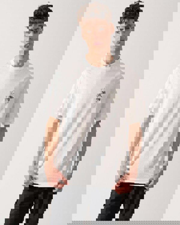 Armani Exchange Armani Exchange Mens Embroidered Palm Trees AX Logo T-Shirt