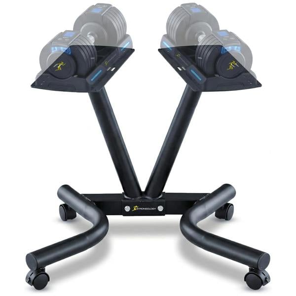 Homeology Durable Steel Adjustable Dumbbell Universal Floor Stand, Space Saver Adjustable Weights Rack (Dumbbells Not Included)