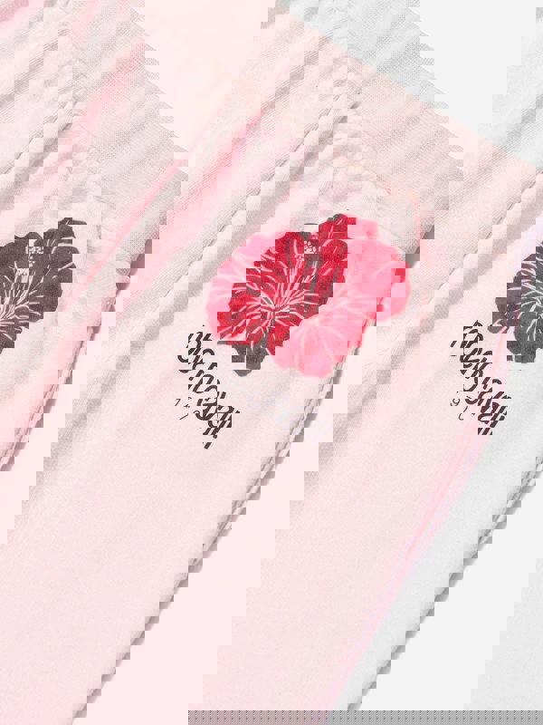 Roberto Cavalli Girls Flower Joggers in Pink