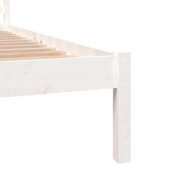 Berkfield Day Bed Solid Wood Pine 140x190 cm White