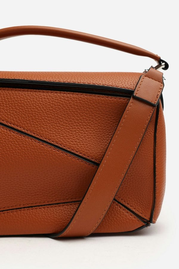 Where's That From Abrazo Geometric Top Handle Bag in Tan