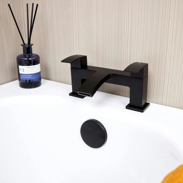 Flode Easy Clean Push Button Bath Waste - Matt Black