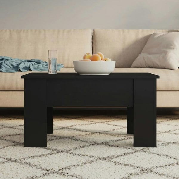 Berkfield Coffee Table Black 79x49x41 cm Engineered Wood