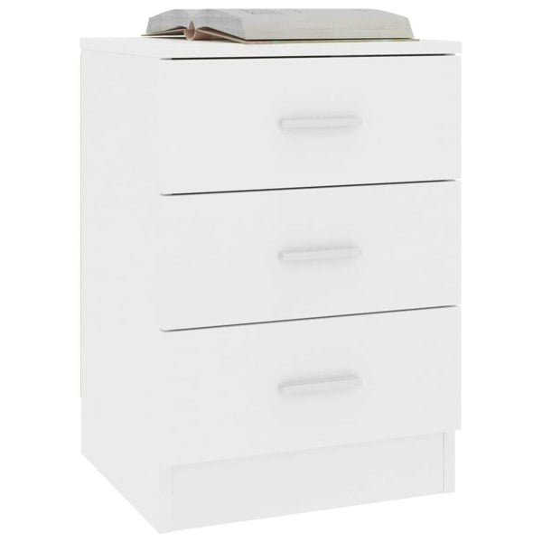 Berkfield Bedside Cabinets 2 pcs White 38x35x56 cm Engineered Wood