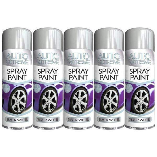 Auto Extreme 5X Auto Extreme Silver Wheel Spray Paint 250ml