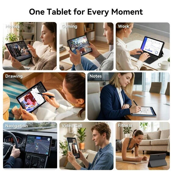 Blackview Zeno 5 Android 16 8GB 128GB 11" Orange Tablet Set Pack