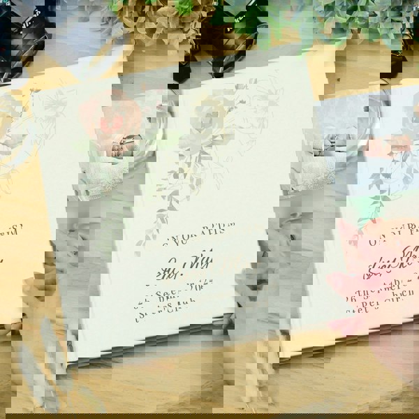 Personalised Memento Company Personalised Floral Square Photo Album