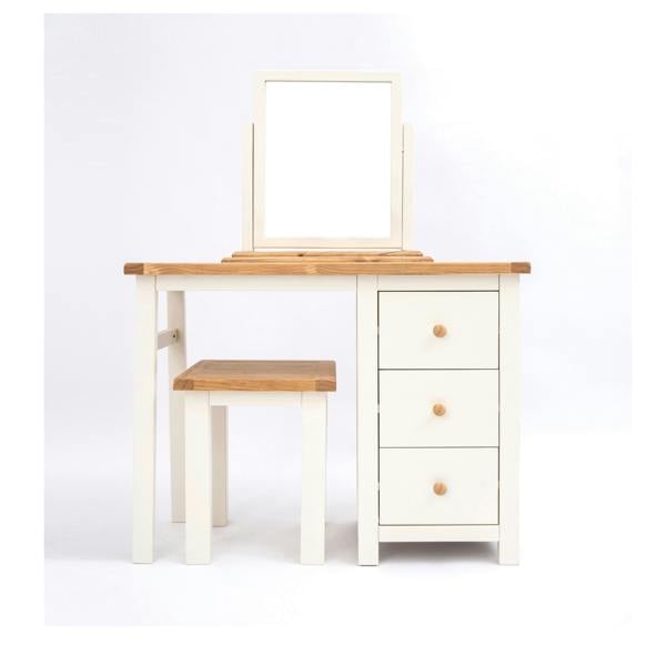 Maggiori 3 Drawer Dressing Table Set Wood Knob